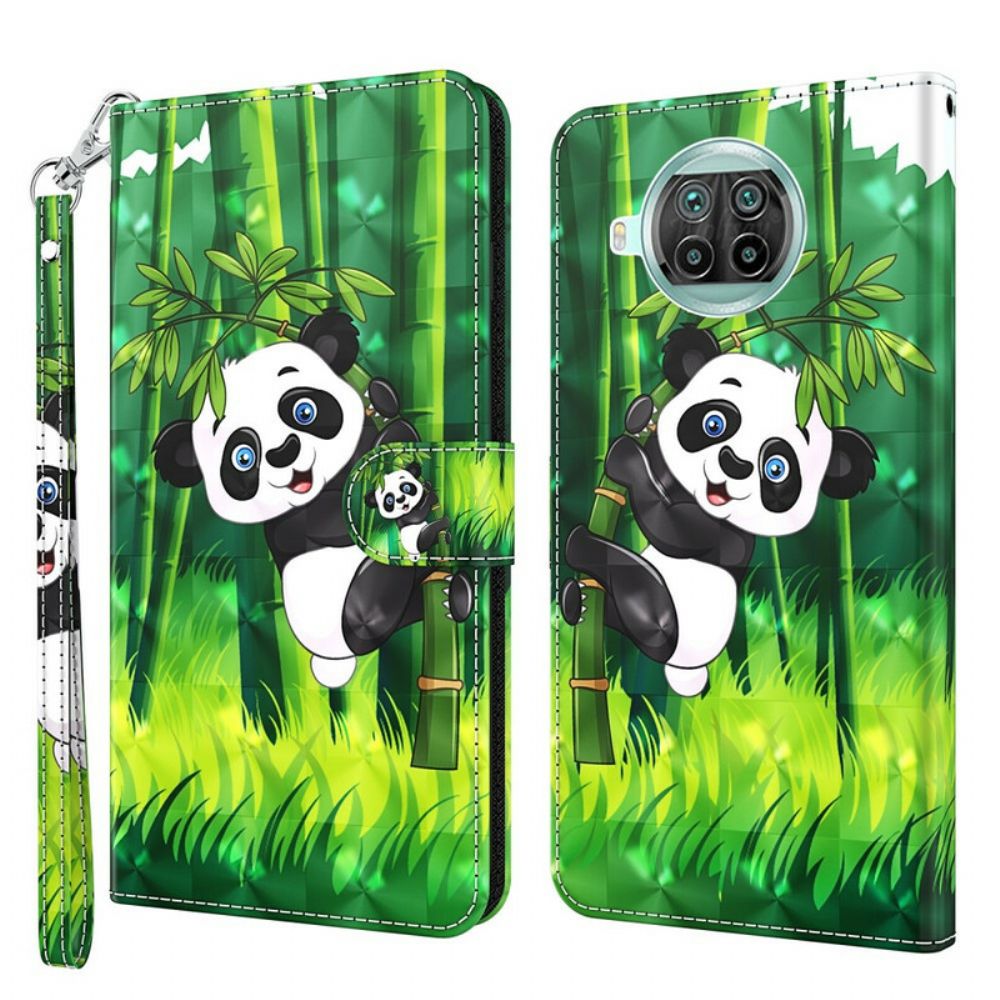 Folio-hoesje voor Xiaomi Mi 10T Lite / Redmi Note 9 Pro 5G Panda En Bamboe