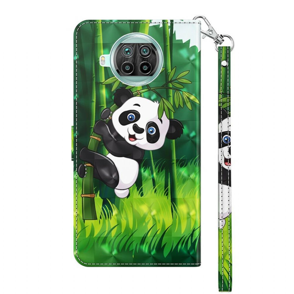 Folio-hoesje voor Xiaomi Mi 10T Lite / Redmi Note 9 Pro 5G Panda En Bamboe