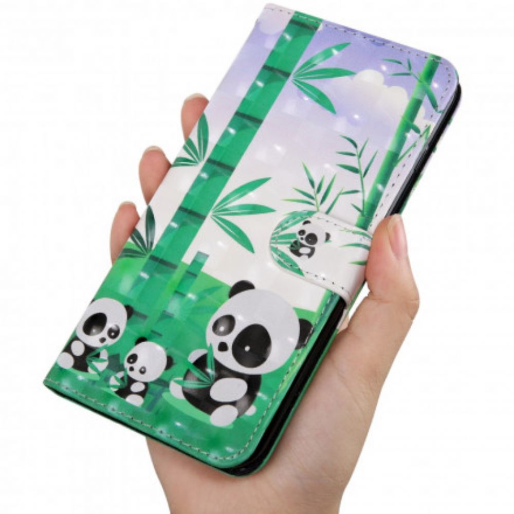 Folio-hoesje voor Xiaomi Mi 10T Lite / Redmi Note 9 Pro 5G Panda-familie