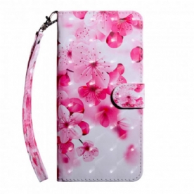 Folio-hoesje voor Xiaomi Mi 10T Lite / Redmi Note 9 Pro 5G Roze Bloemen