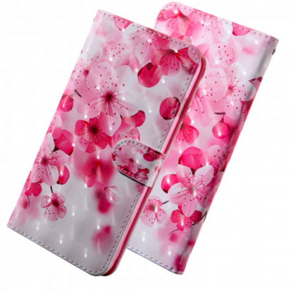 Folio-hoesje voor Xiaomi Mi 10T Lite / Redmi Note 9 Pro 5G Roze Bloemen