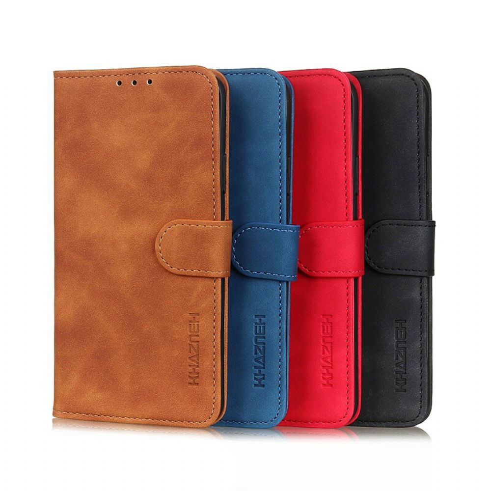 Folio-hoesje voor Xiaomi Mi 10T Lite / Redmi Note 9 Pro 5G Vintage Leereffect Khazneh