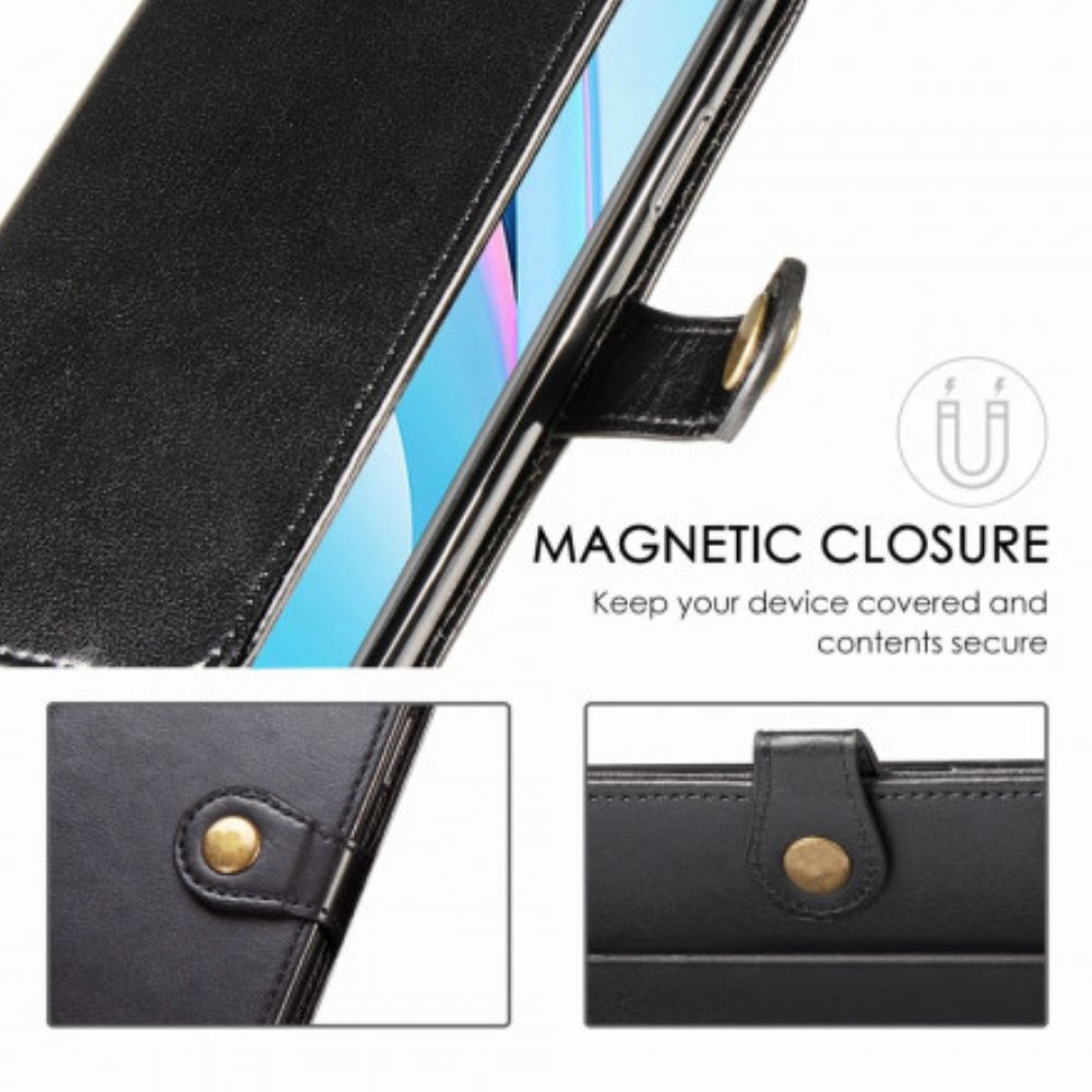 Folio-hoesje voor Xiaomi Mi 10T Lite / Redmi Note 9 Pro 5G Vintage Sluiting