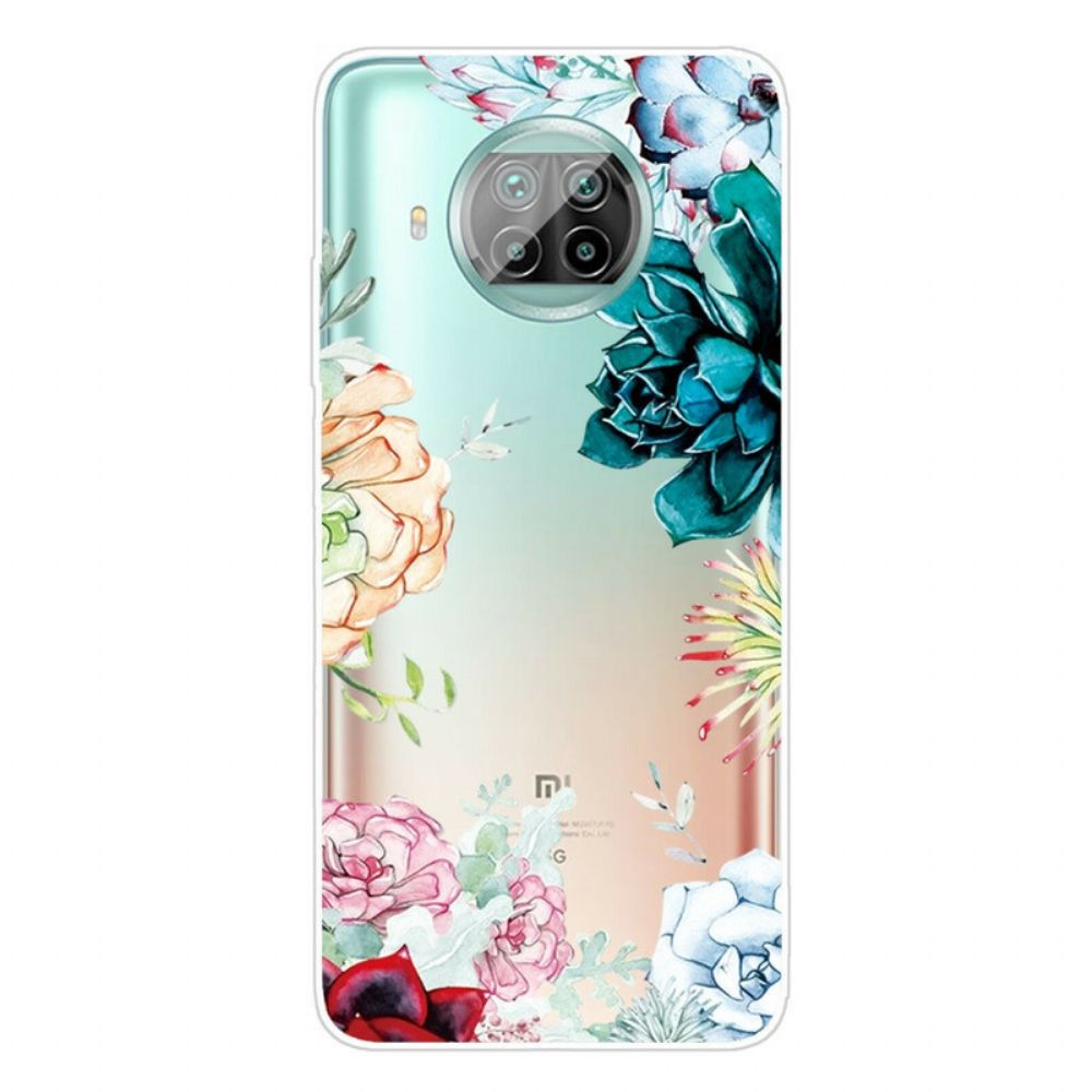 Hoesje voor Xiaomi Mi 10T Lite / Redmi Note 9 Pro 5G Aquarel Bloemen