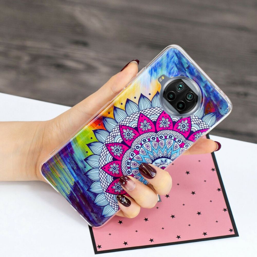 Hoesje voor Xiaomi Mi 10T Lite / Redmi Note 9 Pro 5G Fluorescerende Kleurrijke Mandala