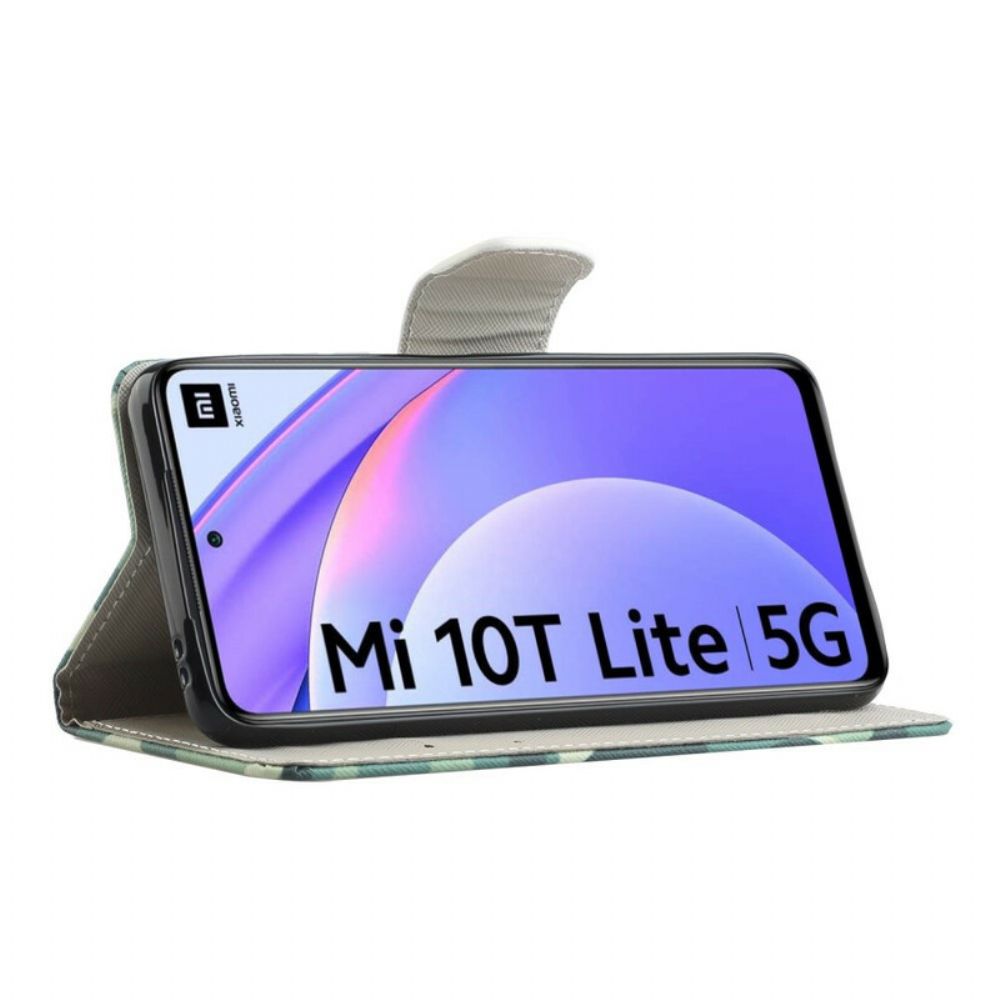 Leren Hoesje voor Xiaomi Mi 10T Lite / Redmi Note 9 Pro 5G Blijf Kalm En Schitter