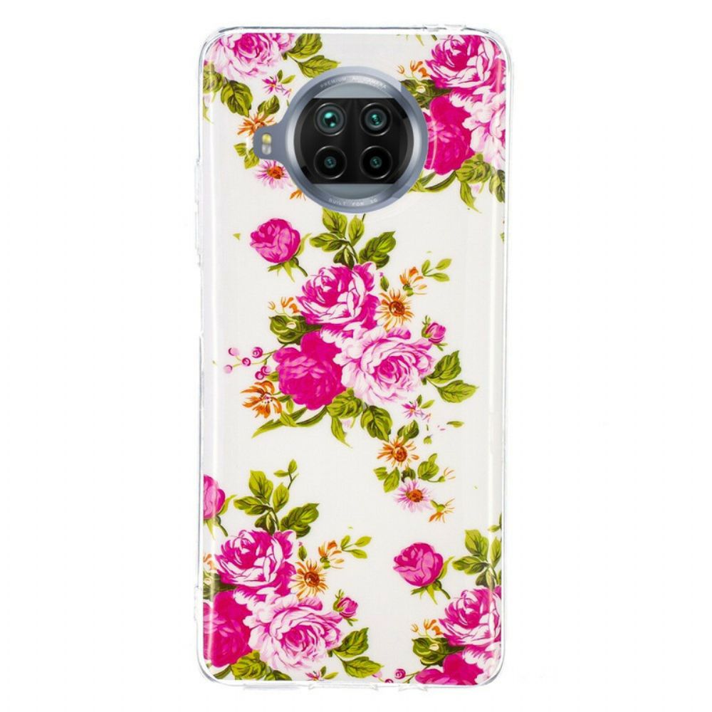 Telefoonhoesje voor Xiaomi Mi 10T Lite / Redmi Note 9 Pro 5G Neon Vrijheidsbloemen