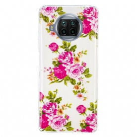 Telefoonhoesje voor Xiaomi Mi 10T Lite / Redmi Note 9 Pro 5G Neon Vrijheidsbloemen