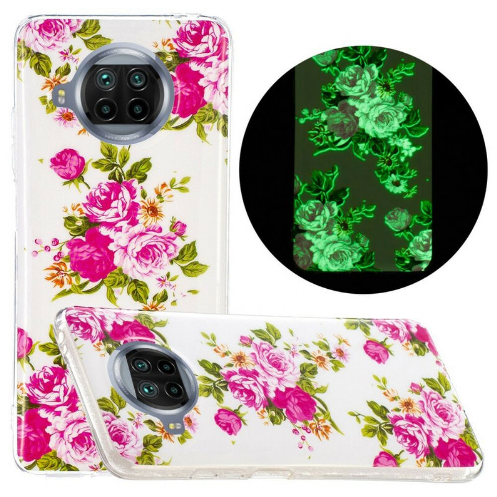 Telefoonhoesje voor Xiaomi Mi 10T Lite / Redmi Note 9 Pro 5G Neon Vrijheidsbloemen