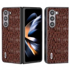 Case Hoesje Samsung Galaxy Z Fold 5 Telefoonhoesje Abeel Krokodillenleerstijl