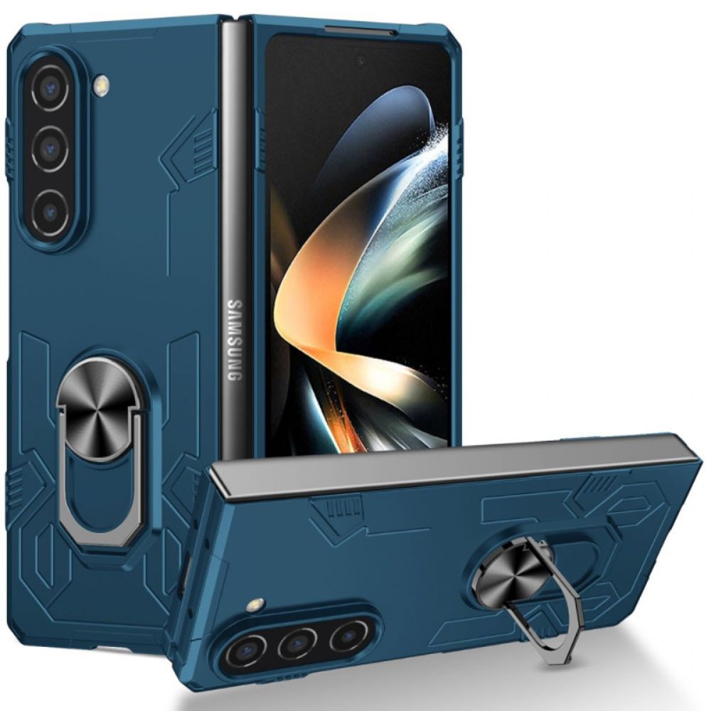 Cover Hoesje Samsung Galaxy Z Fold 5 Telefoonhoesje Defender Ring-ondersteuning