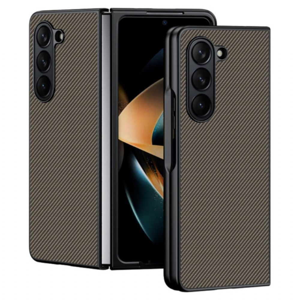 Hoesje Samsung Galaxy Z Fold 5 Koolstofvezel En Microvezel Bescherming Hoesje