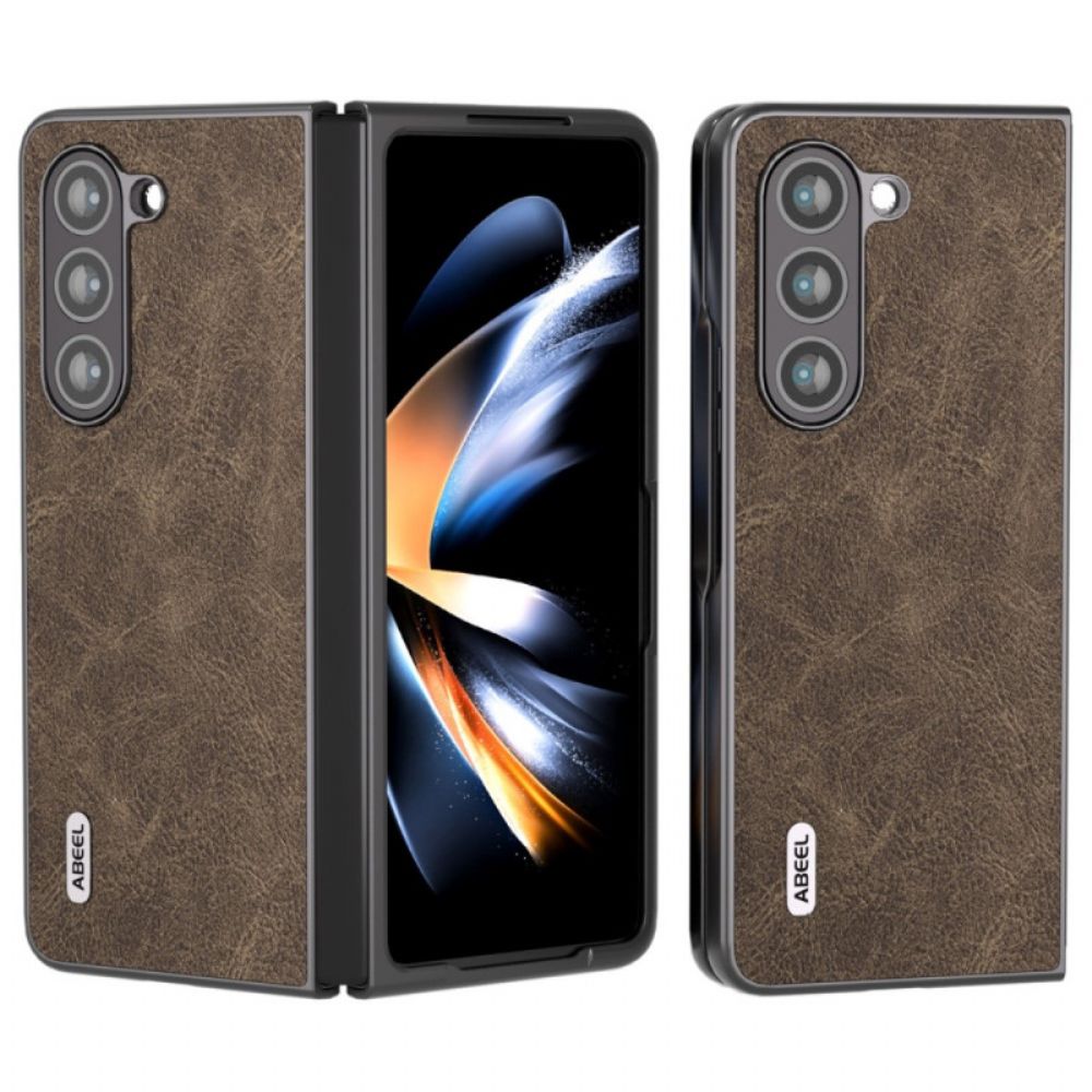 Hoesje Samsung Galaxy Z Fold 5 Litchi Kunstleer Abeel