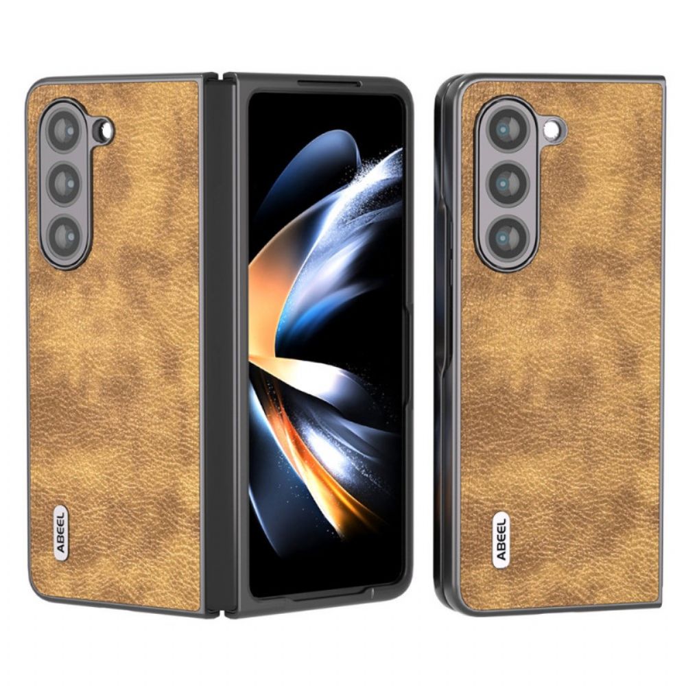 Hoesje Voor Samsung Galaxy Z Fold 5 Litchi Kunstleer Abeel