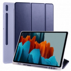 Bescherming Hoesje voor Samsung Galaxy Tab S8 Plus / Tab S7 Plus Siliconen En Kunstleer