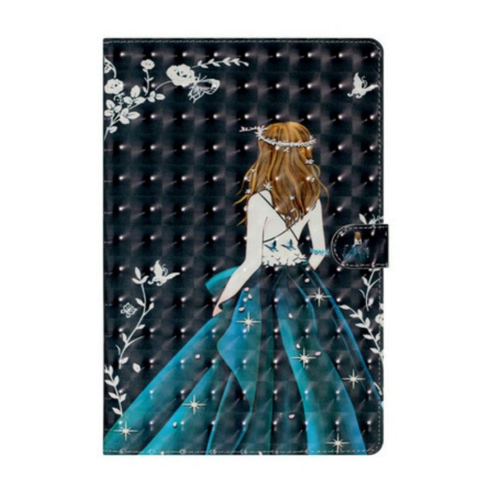 Folio-hoesje voor Samsung Galaxy Tab S8 Plus / Tab S7 Plus Jonge Dame