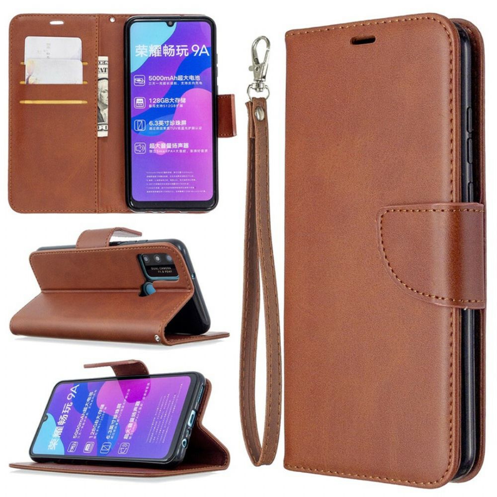 Folio-hoesje voor Honor 9A Flip Case Gladde Schuine Klep