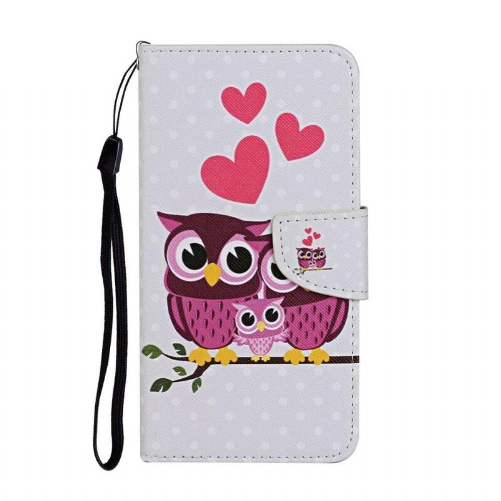 Leren Hoesje voor Honor 9A Uilenfamilie