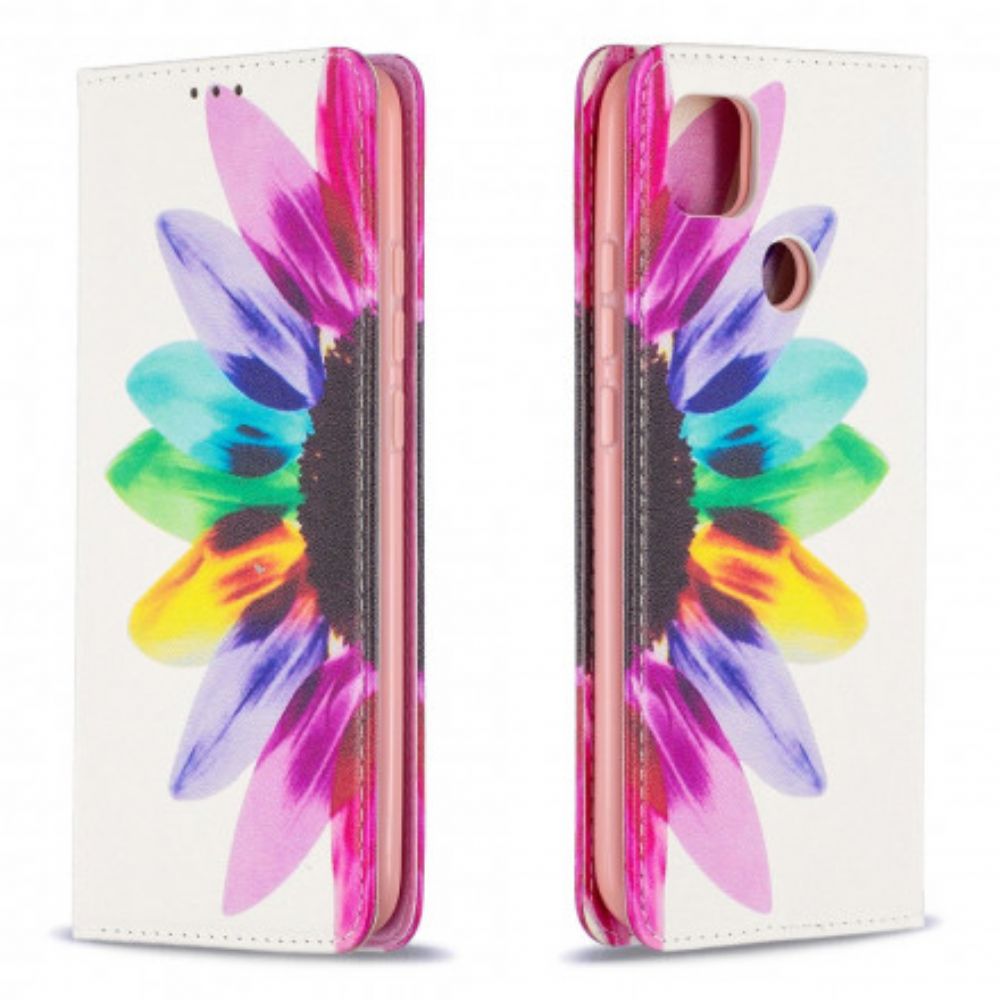 Bescherming Hoesje voor Xiaomi Redmi 9C Folio-hoesje Aquarel Bloem