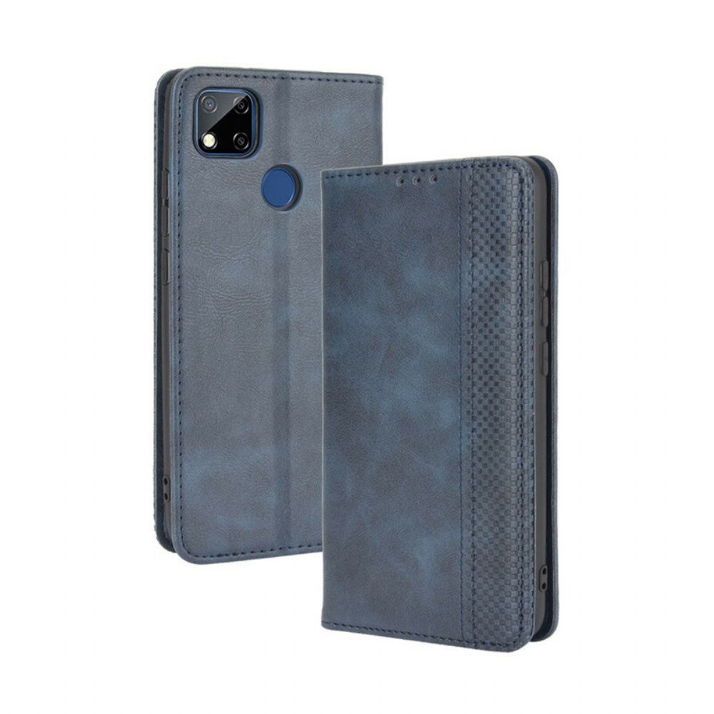 Bescherming Hoesje voor Xiaomi Redmi 9C Folio-hoesje Vintage Gestileerd Leereffect