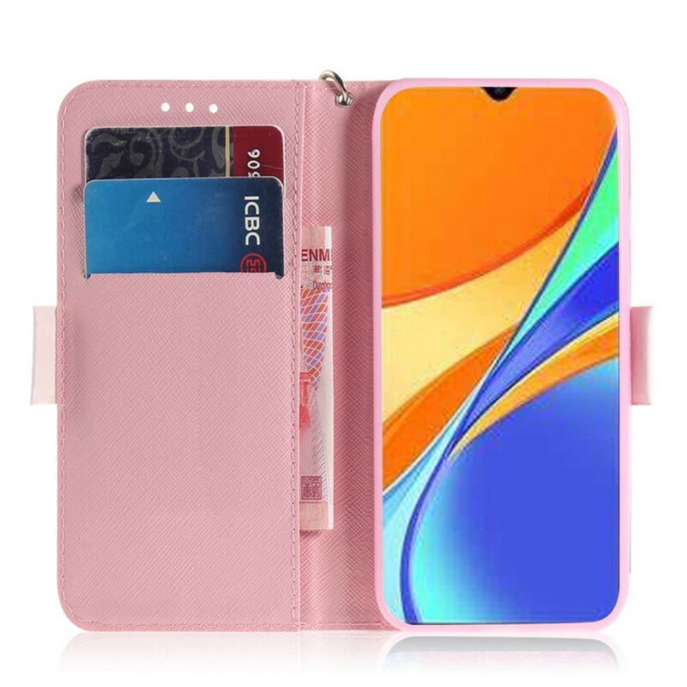 Flip Case voor Xiaomi Redmi 9C Met Ketting Bandpomp