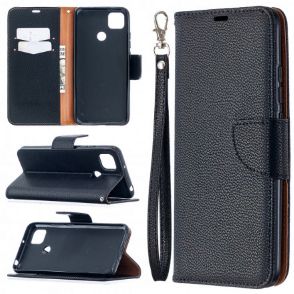 Folio-hoesje voor Xiaomi Redmi 9C Flip Case Litchi Flap Schuin