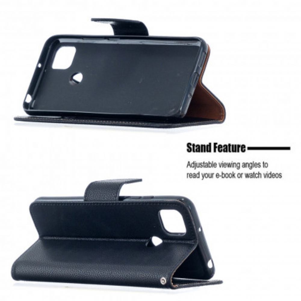 Folio-hoesje voor Xiaomi Redmi 9C Flip Case Litchi Flap Schuin