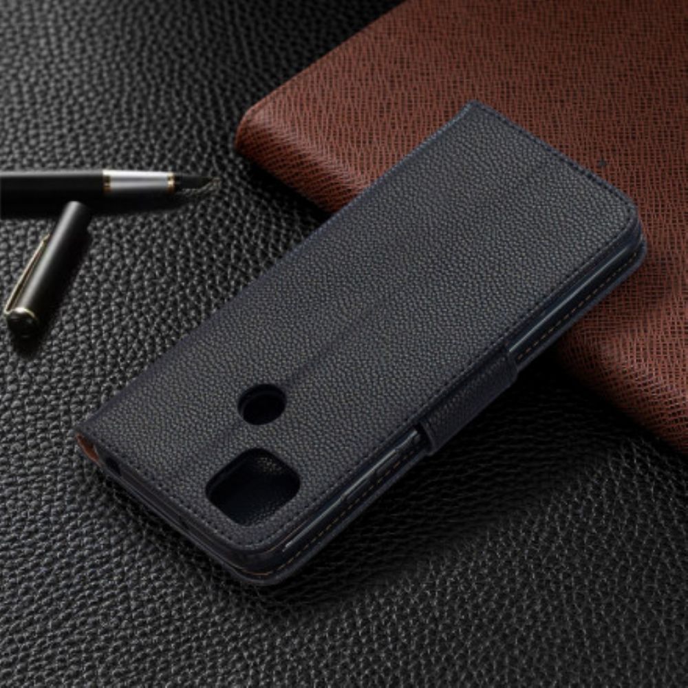 Folio-hoesje voor Xiaomi Redmi 9C Flip Case Litchi Flap Schuin