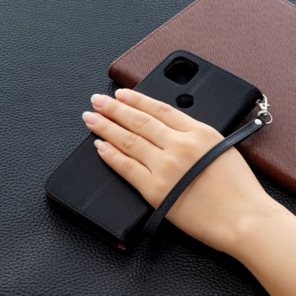 Folio-hoesje voor Xiaomi Redmi 9C Flip Case Litchi Flap Schuin