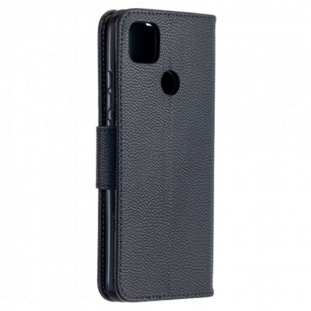 Folio-hoesje voor Xiaomi Redmi 9C Flip Case Litchi Flap Schuin