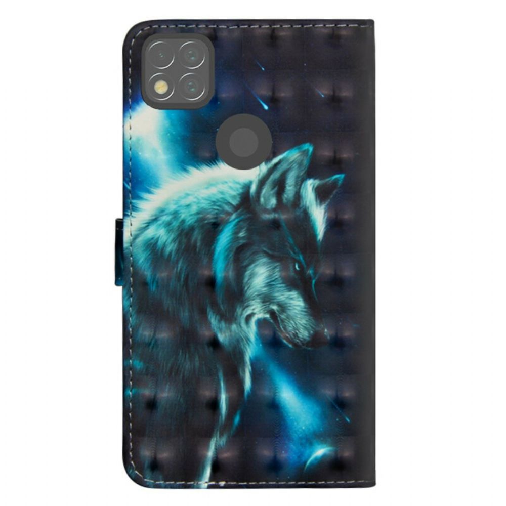 Folio-hoesje voor Xiaomi Redmi 9C Majestueuze Wolf