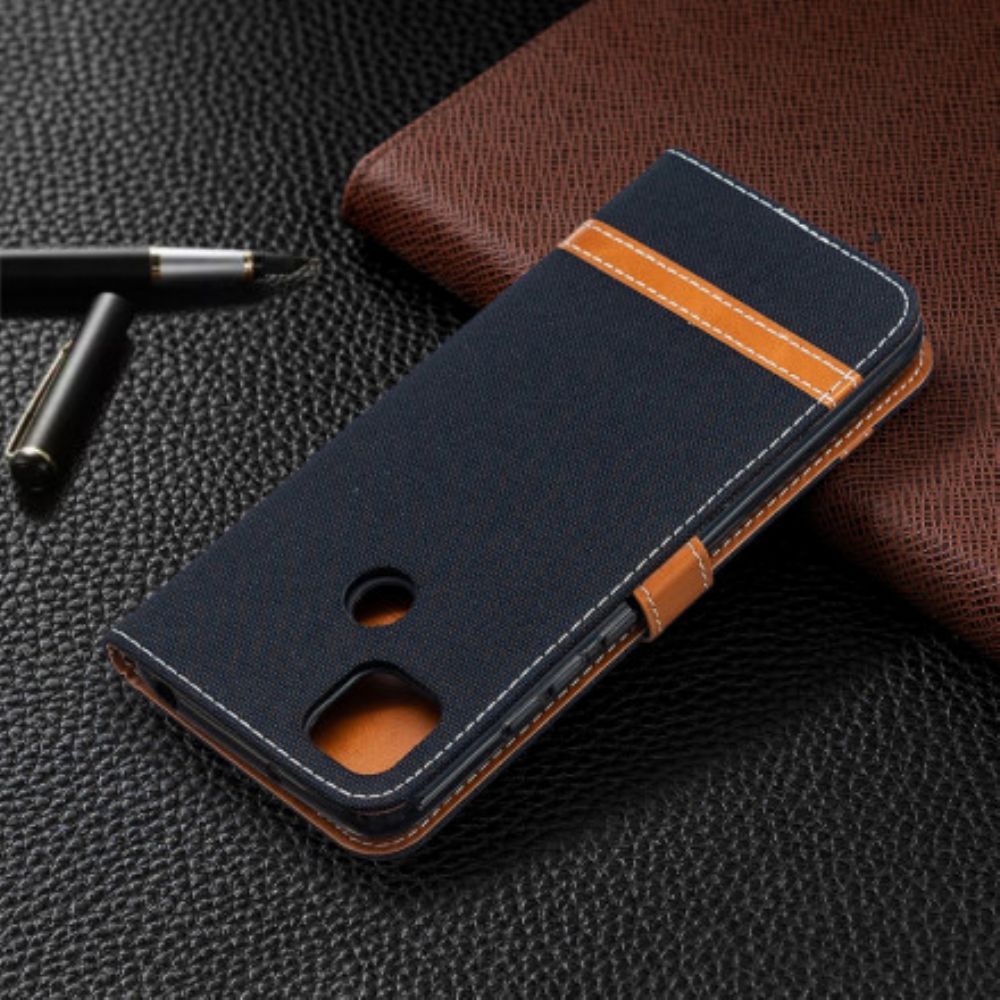 Folio-hoesje voor Xiaomi Redmi 9C Met Ketting Band Met Stof En Leereffect