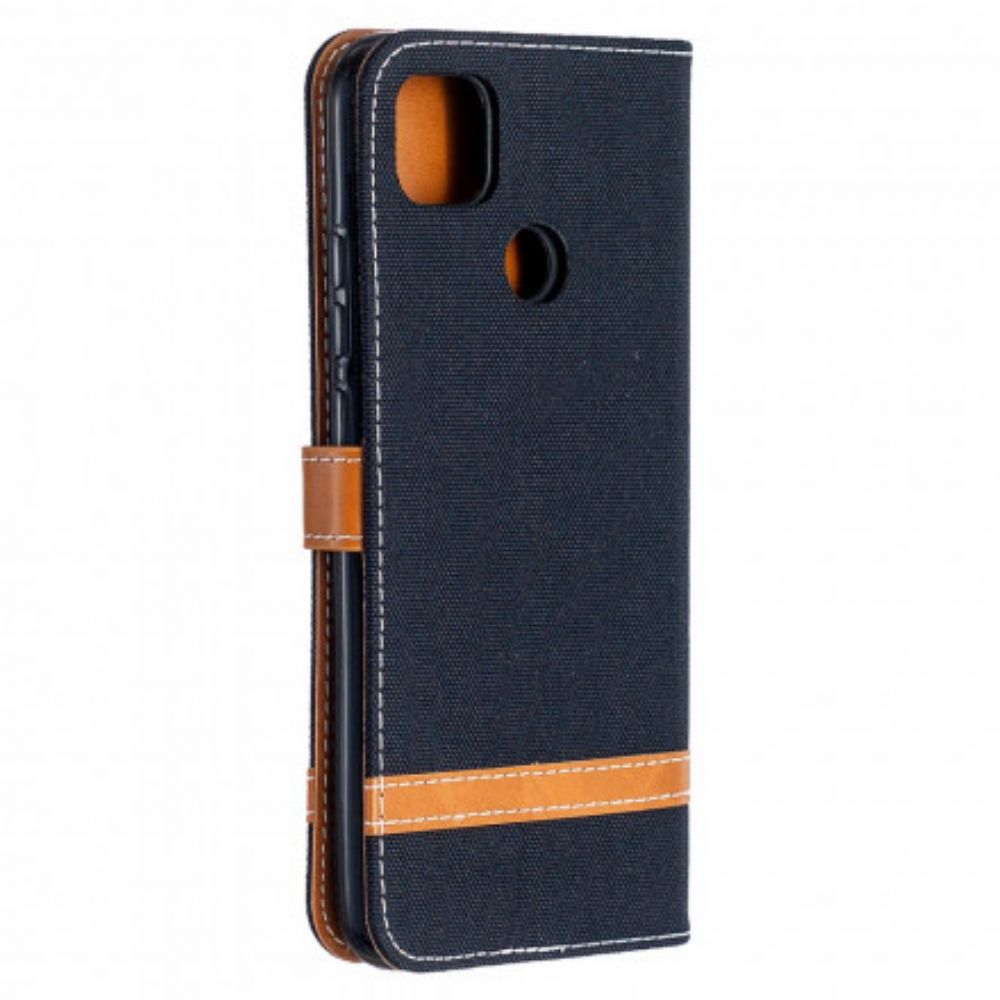 Folio-hoesje voor Xiaomi Redmi 9C Met Ketting Band Met Stof En Leereffect