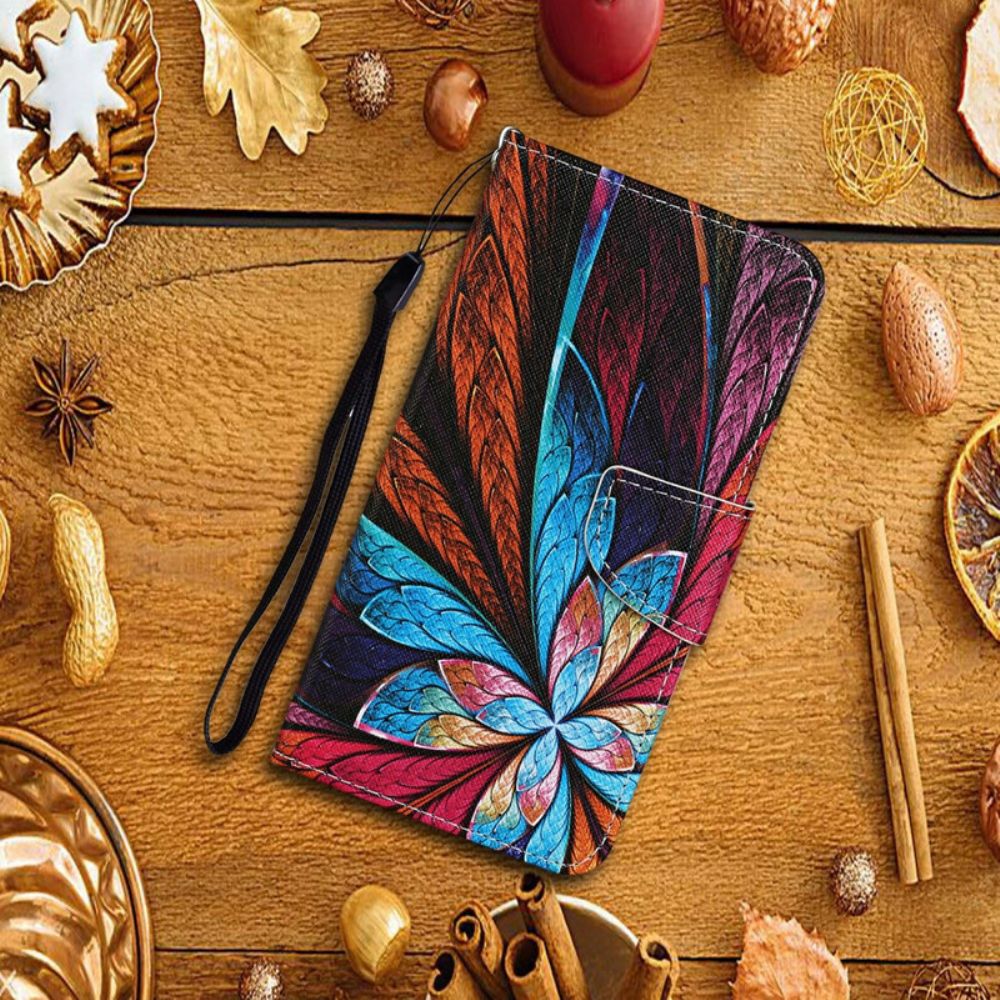 Folio-hoesje voor Xiaomi Redmi 9C Pauwbloem