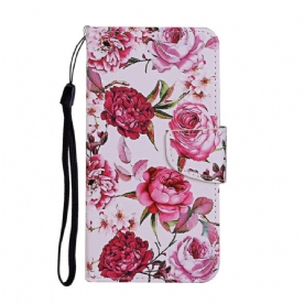 Folio-hoesje voor Xiaomi Redmi 9C Retro Vrijheidsbloemen