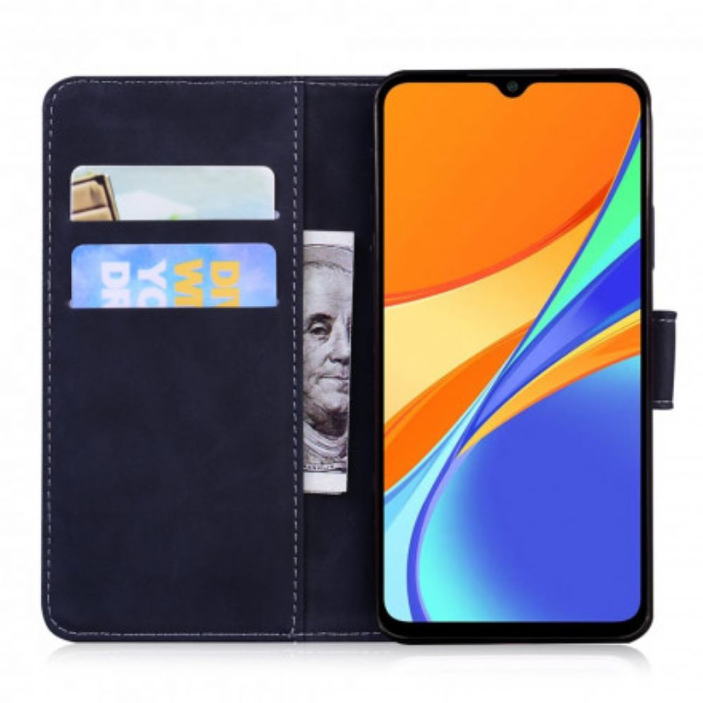 Folio-hoesje voor Xiaomi Redmi 9C Tijgergezicht Afdrukken