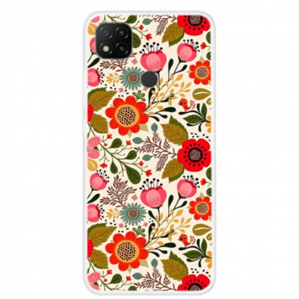 Hoesje voor Xiaomi Redmi 9C Bloemen Tapijt