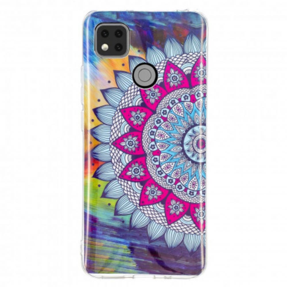 Hoesje voor Xiaomi Redmi 9C Fluorescerende Kleurrijke Mandala