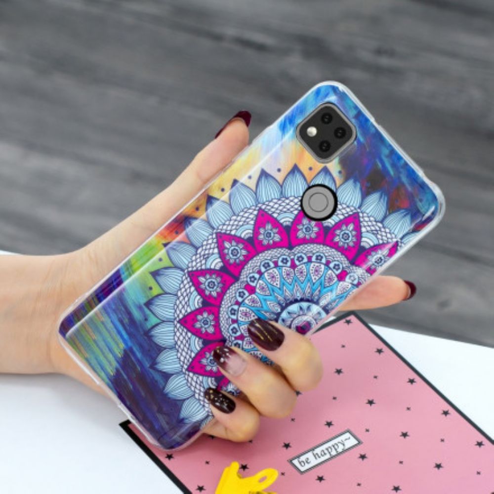 Hoesje voor Xiaomi Redmi 9C Fluorescerende Kleurrijke Mandala