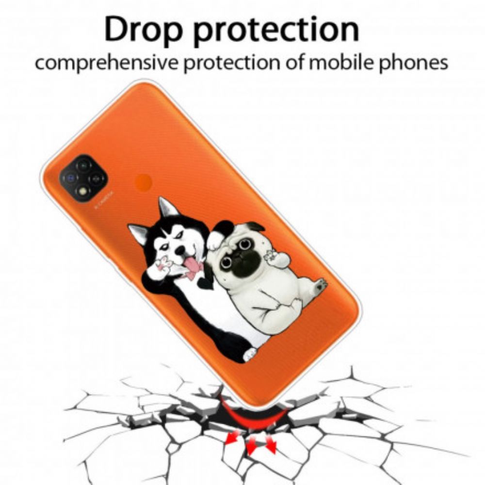 Hoesje voor Xiaomi Redmi 9C Grappige Honden