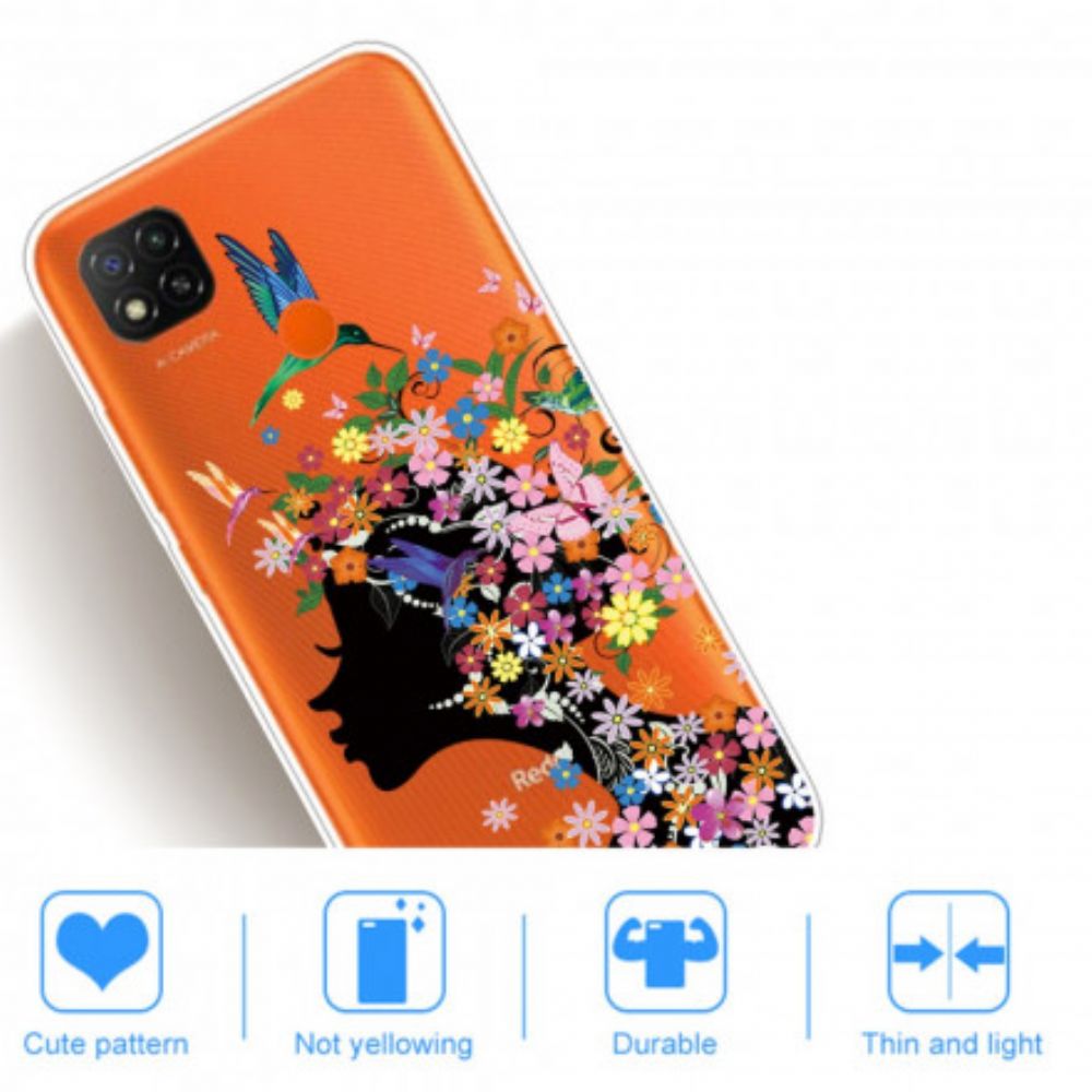 Hoesje voor Xiaomi Redmi 9C Mooie Bloemhoofd