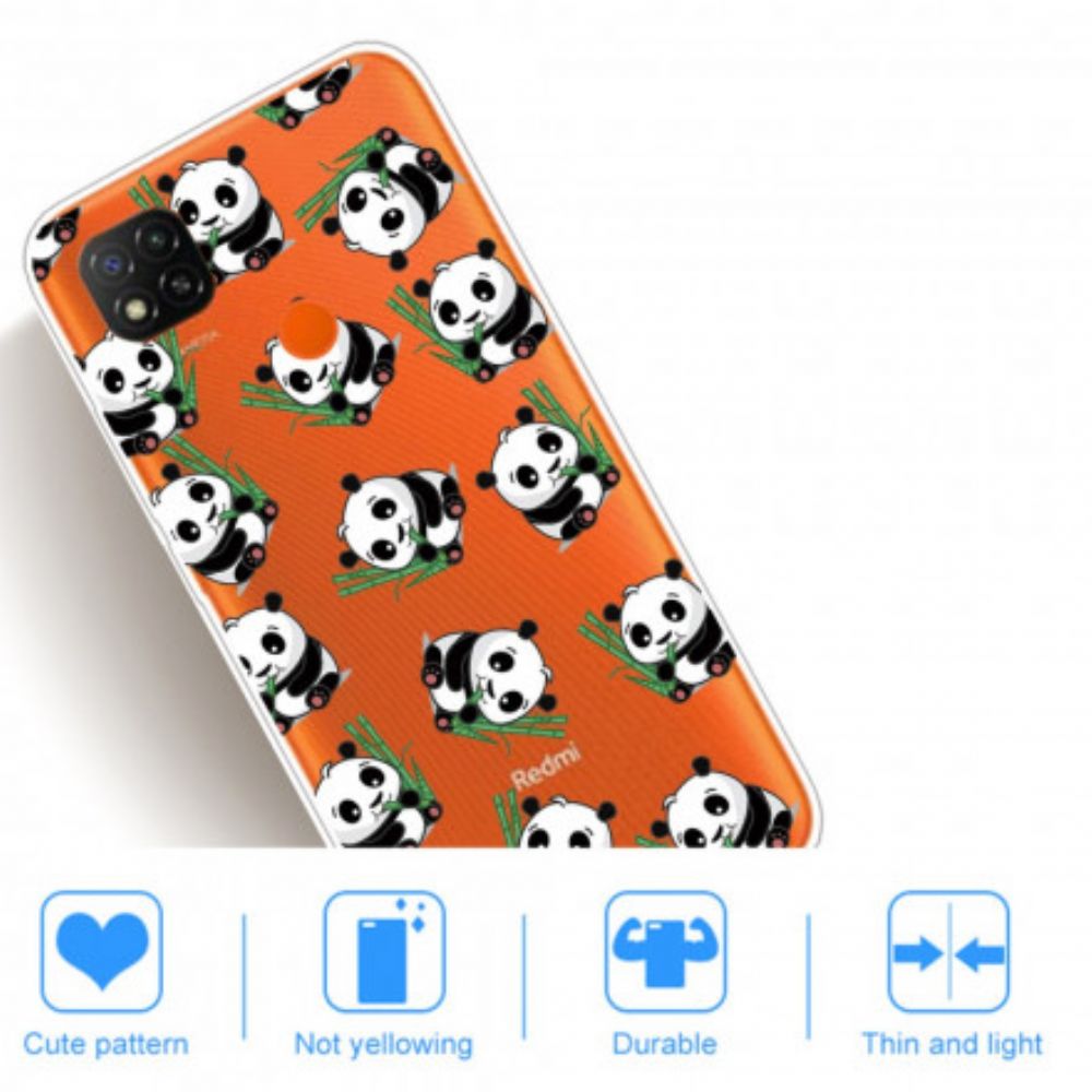 Telefoonhoesje voor Xiaomi Redmi 9C Kleine Panda's