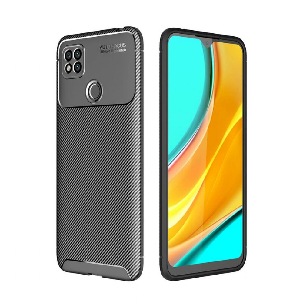 Telefoonhoesje voor Xiaomi Redmi 9C Koolstofvezelslang