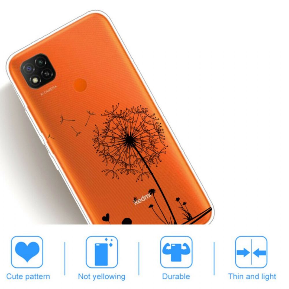 Telefoonhoesje voor Xiaomi Redmi 9C Paardebloem Liefde