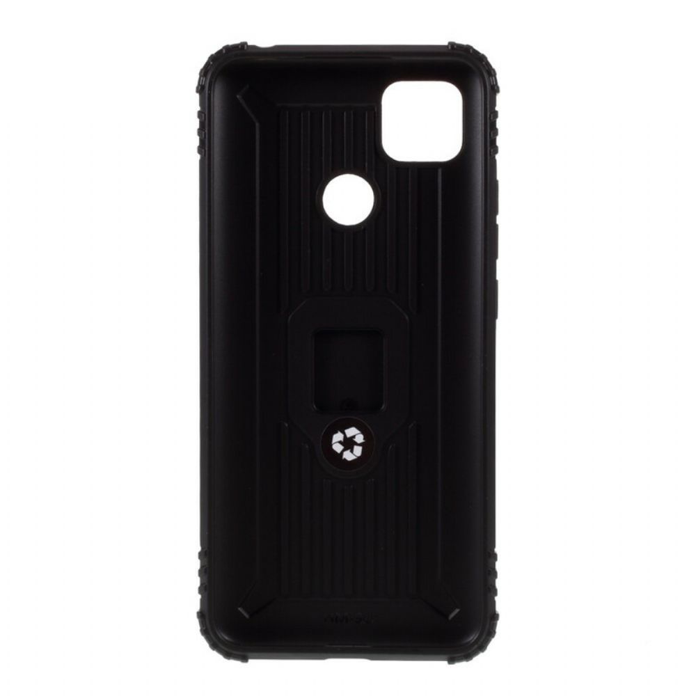 Telefoonhoesje voor Xiaomi Redmi 9C Ringstijl Koolstofvezel