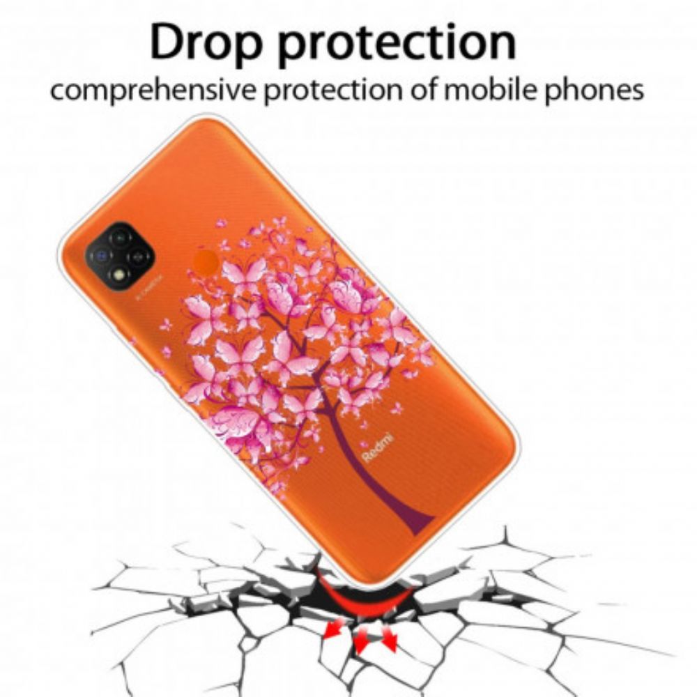 Telefoonhoesje voor Xiaomi Redmi 9C Roze Boom Top