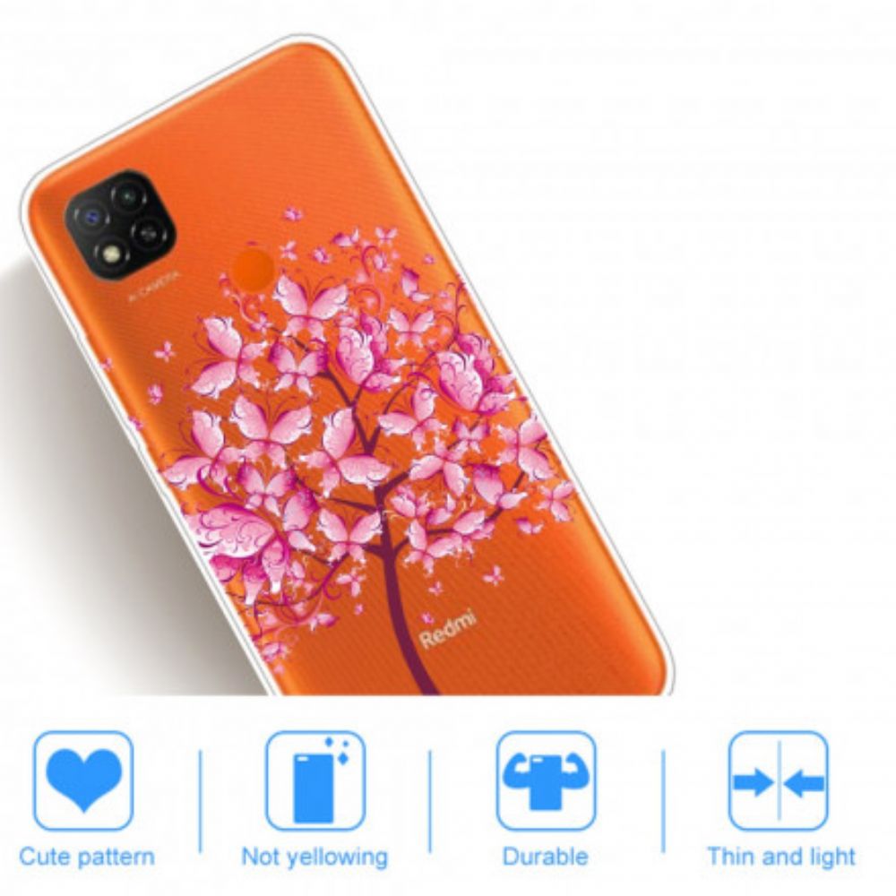 Telefoonhoesje voor Xiaomi Redmi 9C Roze Boom Top