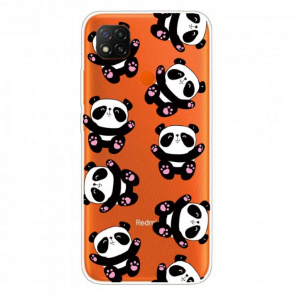 Telefoonhoesje voor Xiaomi Redmi 9C Top Panda's Leuk