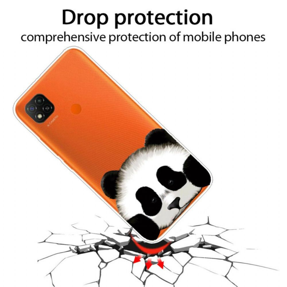 Telefoonhoesje voor Xiaomi Redmi 9C Transparante Panda