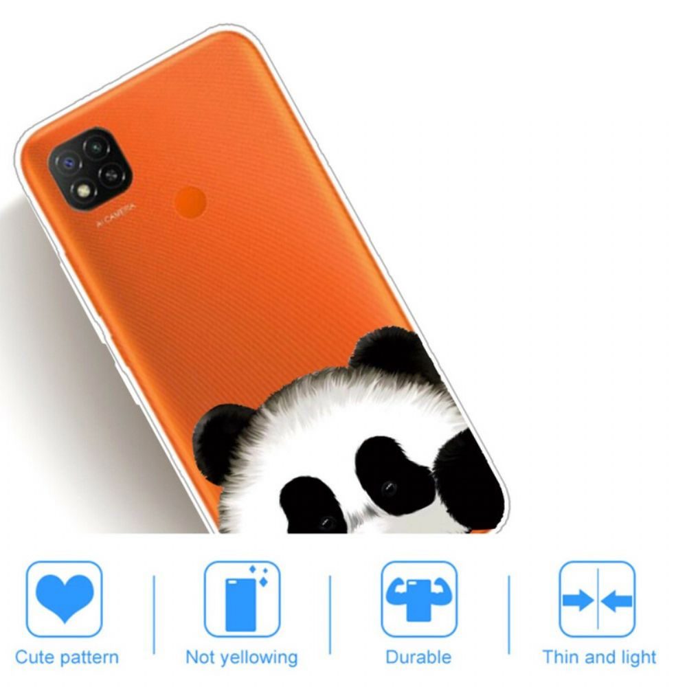 Telefoonhoesje voor Xiaomi Redmi 9C Transparante Panda